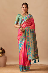 Kavya Banarasi Silk Saree in Pink