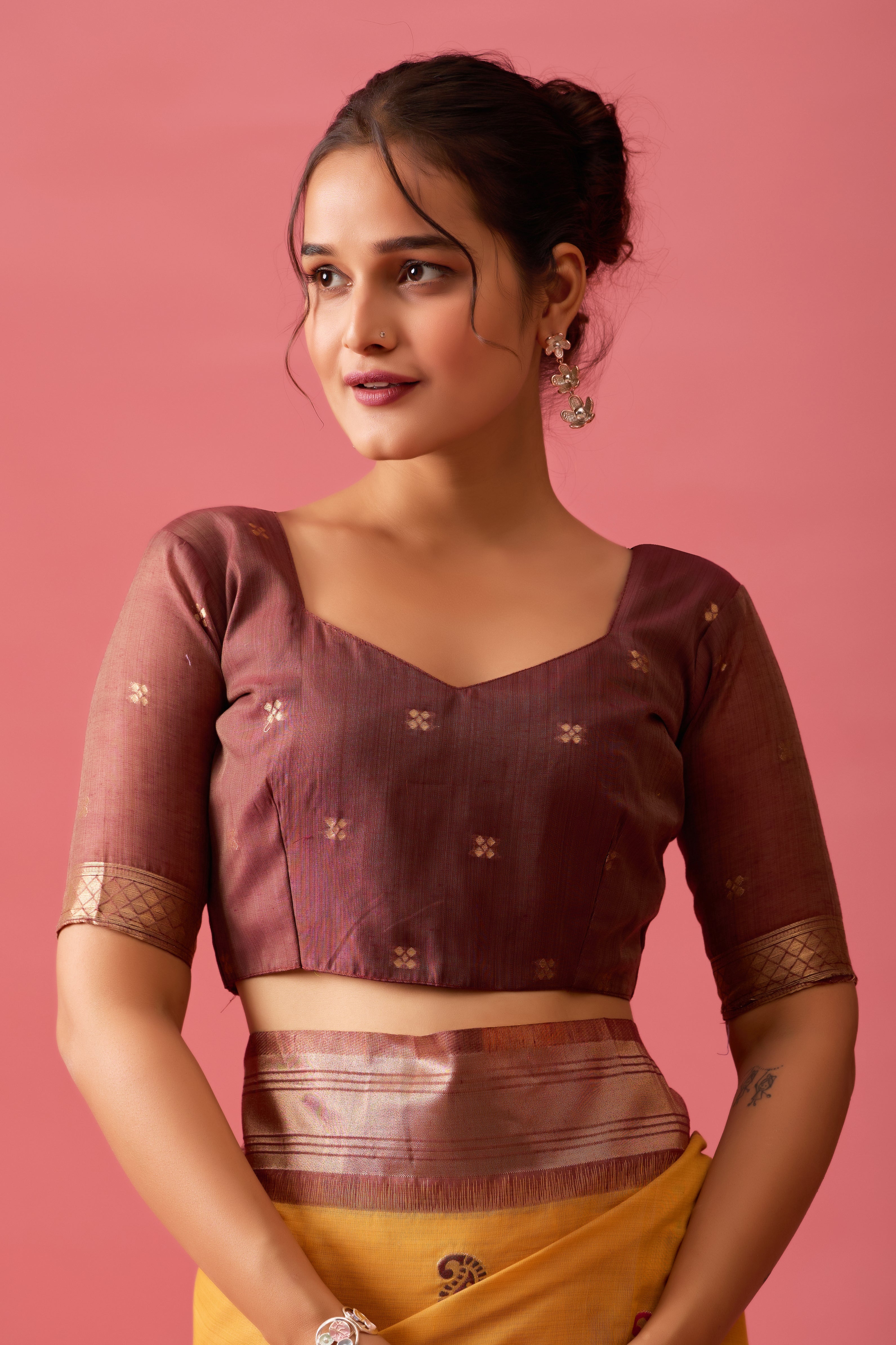 Nayara Paithani Cotton Silk Saree in Gold