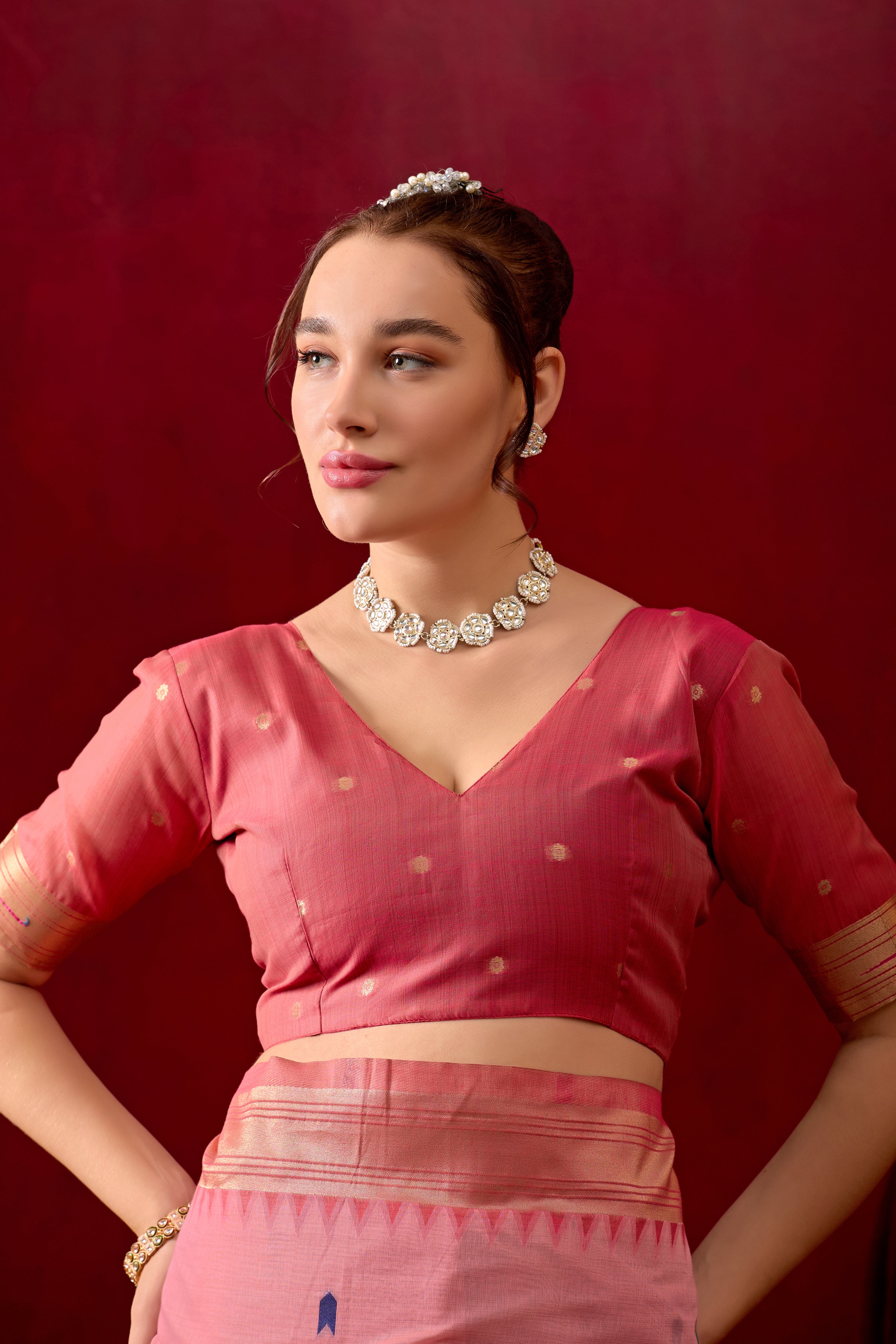 Exquisite Paithani Silk Saree with Peacock & Floral Vine Pallu in Pink