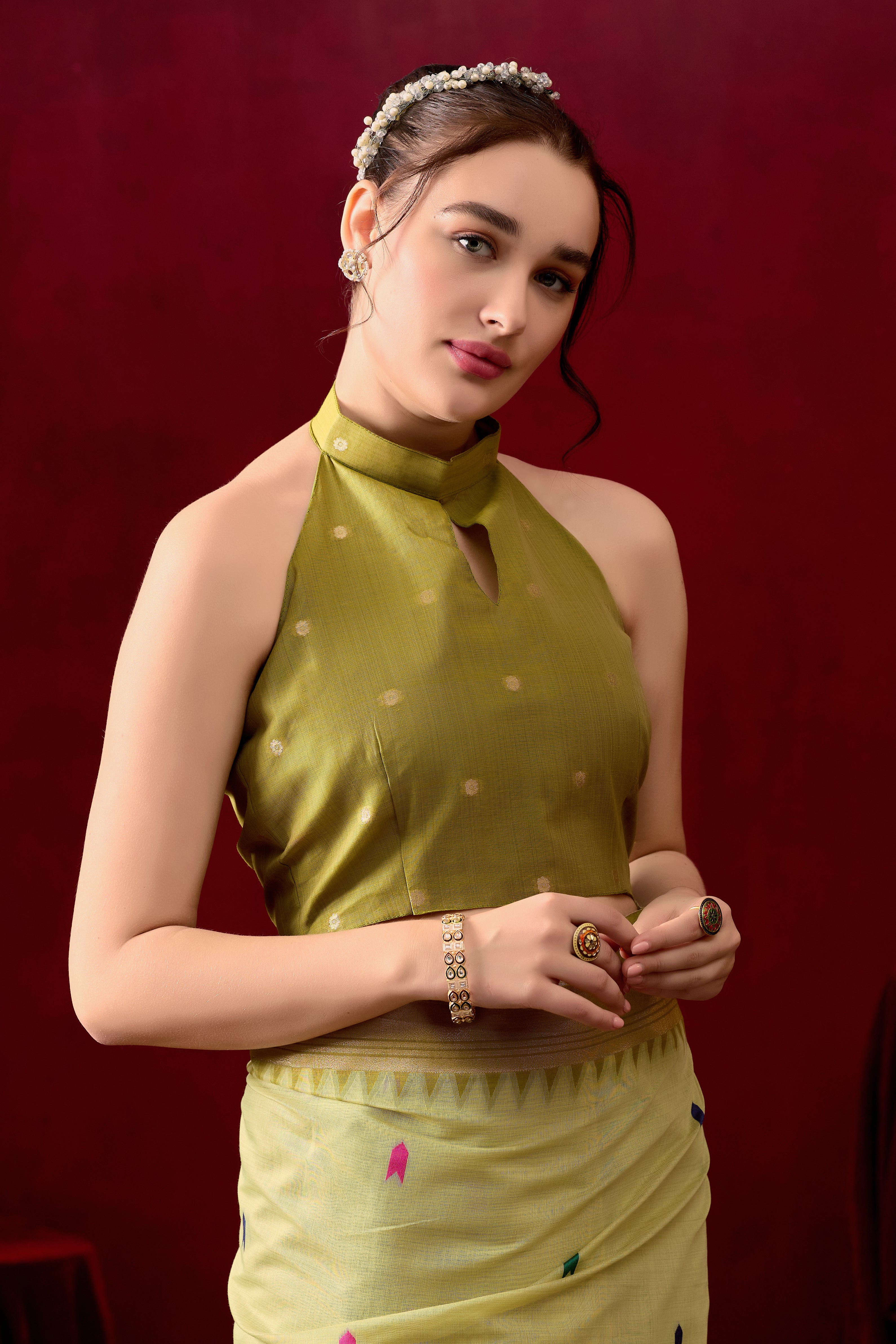 Exquisite Paithani Silk Saree with Peacock & Floral Vine Pallu in Mahendi