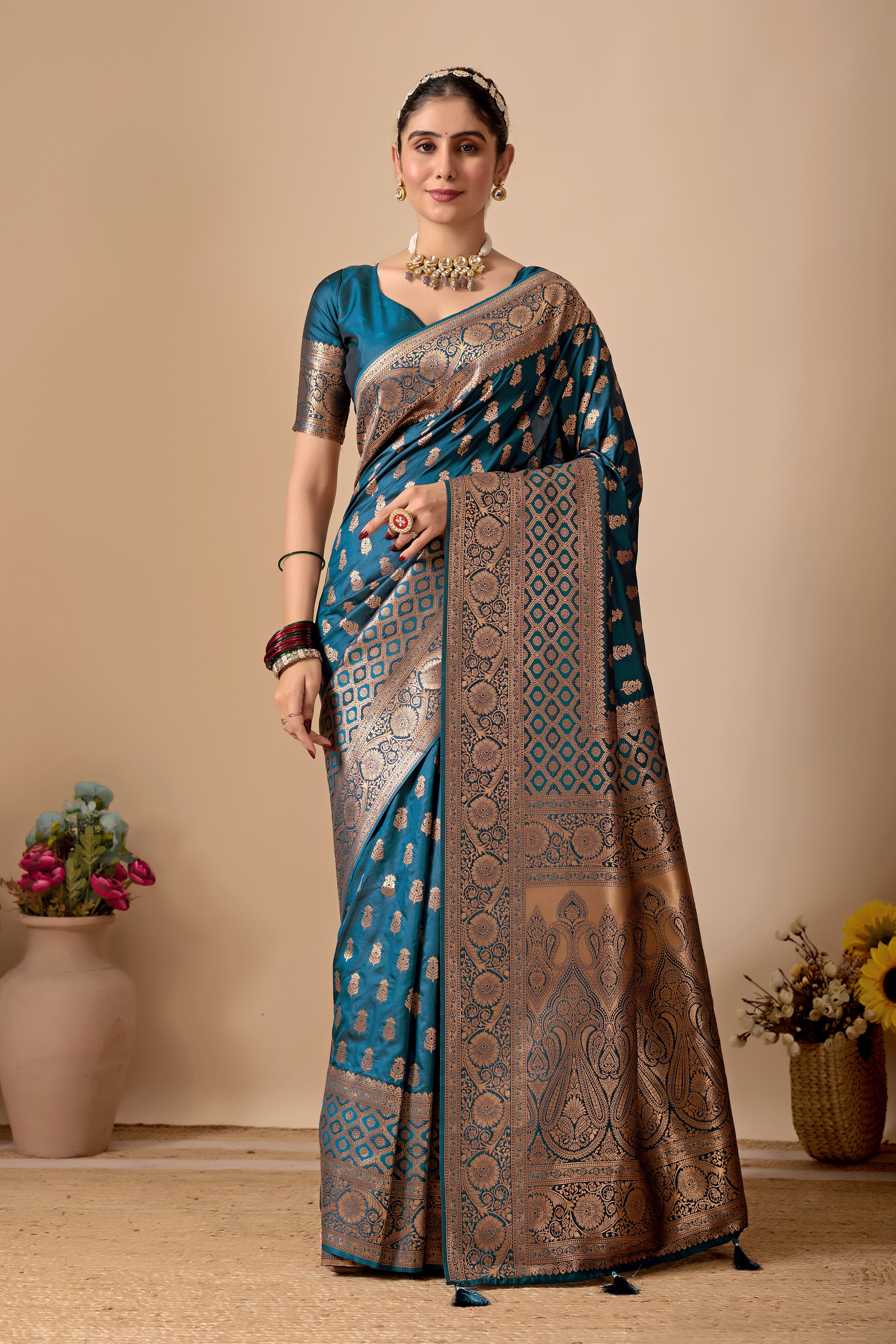 Tulip Banarasi Silk Saree in Morpich