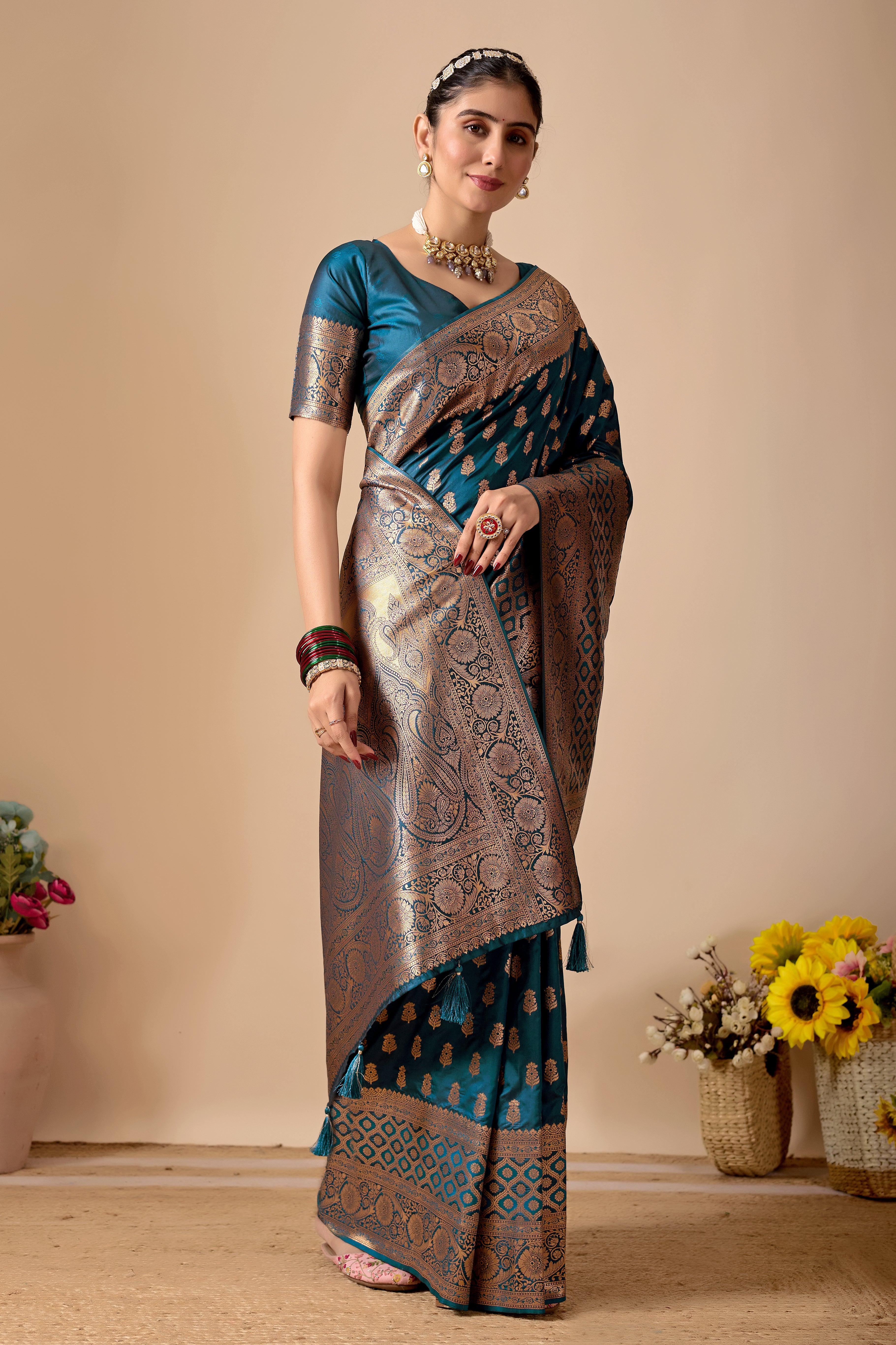 Tulip Banarasi Silk Saree in Morpich